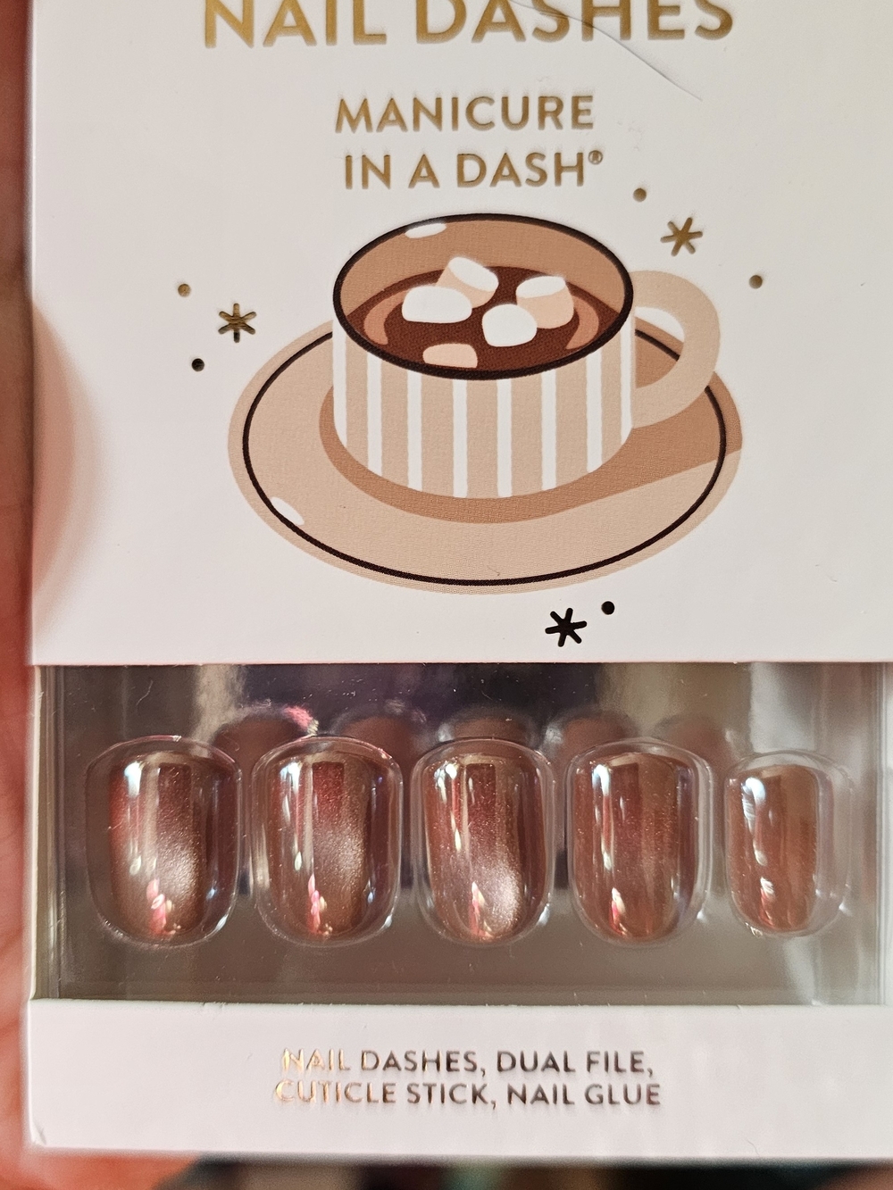 AND Rose Gold Metallic Press-On Nails - - Picture 2 of 4